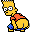 Bart mooning 2 icon